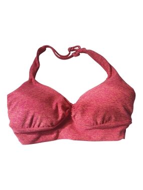 Bombshell Sportswear Heathered Pink Halter Sports Bra